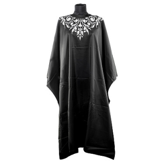 Накидка Ставвер черная Коллар Кейп дизайн для стрижки силиконовый ворот Накидка Ставвер черная Коллар Кейп дизайн для стрижки силиконовый ворот