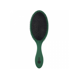 Щетка массажная для волос MP 11-ряд овал темно-зеленая