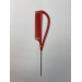 Расческа пластик, "Дельфин" рабочая для начеса, красный 24*5,5cm